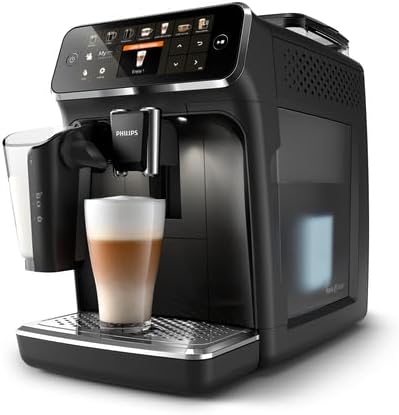 Philips Espressomaschine der Serie 5400 – Genießen Sie 12 Getränke, schnell reinigendes LatteGo, intuitives TFT-Display, anpassbare Kaffeeeinstellungen, erstklassiges Küchendesign (EP5441/50)